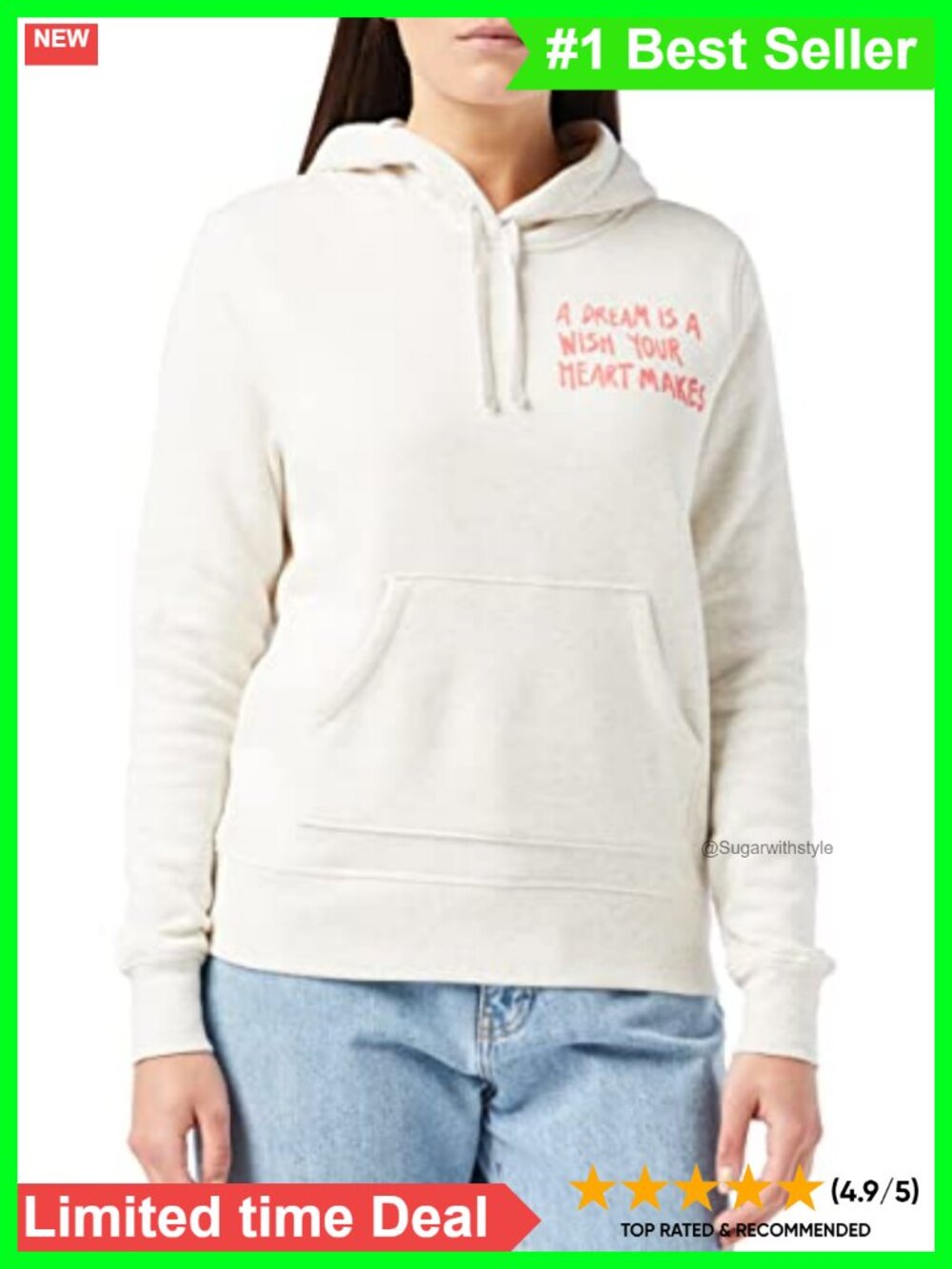 Fleece Hooded Pullover Sweatshirt Kangaroo Pocket Ribbed Hem